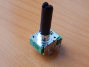 Резистор переменный 6-pin B10K 15x11mm L=20mm стерео лыска  RV112BCF-40-30A-B10K-0C