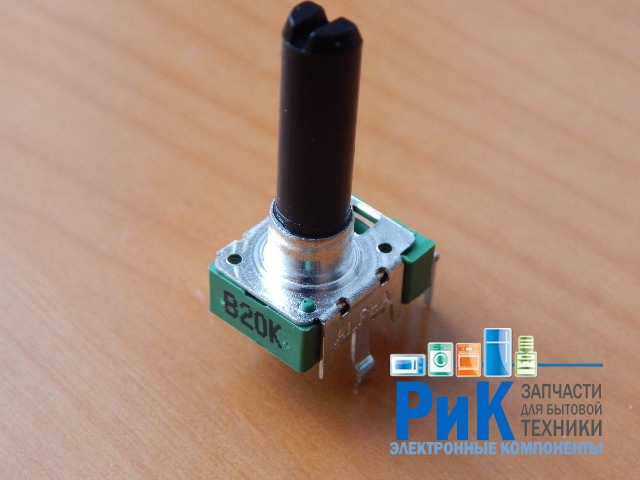 Резистор переменный 6-pin B20K 15x11mm L=20mm стерео лыска  RV112BCF-40-30A-B20K-0C