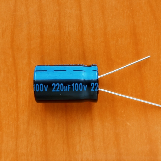 220mkF 100v 105C Jamicon TK