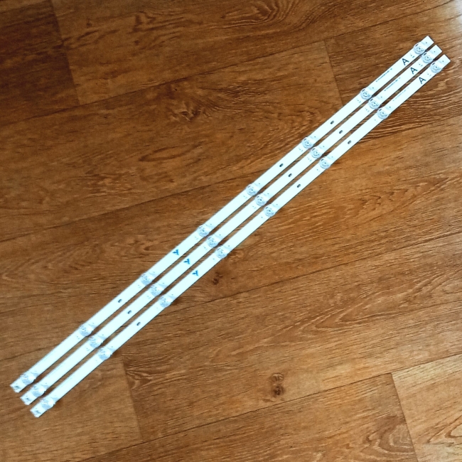 Подсветка LED TV TCL, Xiaomi 3 планки по 795mm 8линз (3V) RF-FP430005SE30-0801 A5 43"