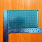 Макетная плата односторонняя 90x150x1.6mm, шаг 2.54mm