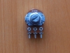 Резистор переменный 6-pin(3+3) B100K d=16mm L=20mm стерео с рифлением  (№2)
