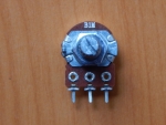 Резистор переменный 3-pin   B1M d=16mm L=20mm моно с рифлением  (№1)