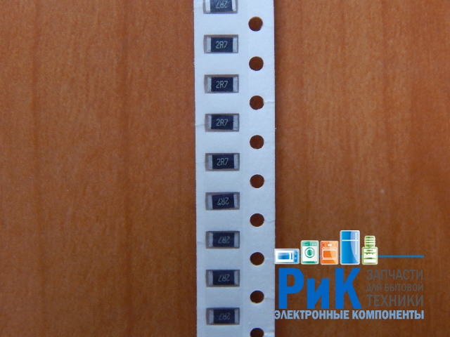 Резистор SMD        2.7om  0.25w  1206 (2R7) 5%