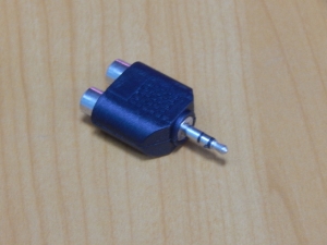Переходник 3.5mm шт. стерео - 2 x RCA гн. пластик 2-210
