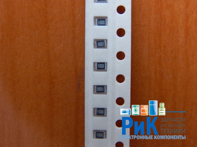 Резистор SMD      100om  0.125w  0805 (100R) 1%  (101) (1000)