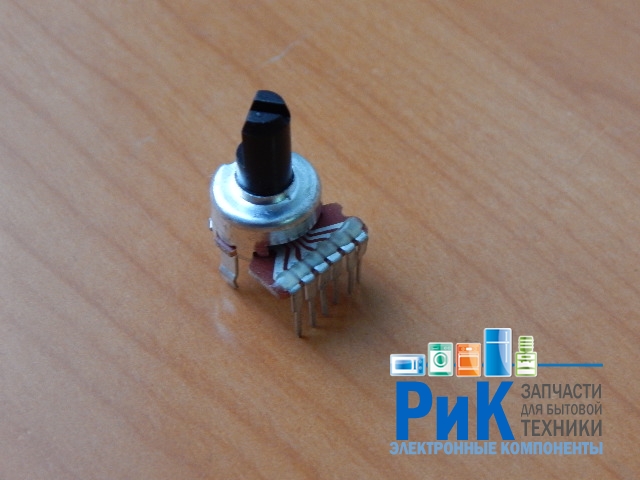 Резистор переменный 6-pin B50K d=12mm L=10mm стерео лыска  (№4)
