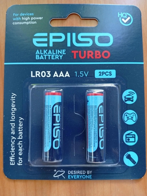 Батарейка Epilso LR03 (AAA) Alkaline 1.5v блистер 2 шт.