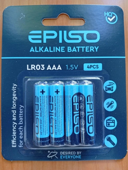 Батарейка Epilso LR03 (AAA) Alkaline 1.5v блистер 4 шт.