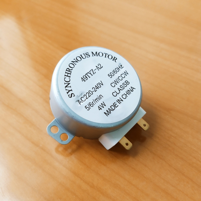 Двигатель вращения поддона 49TYZ-A2 (220-240V, 4W, 5/6rpm) (20tm29)