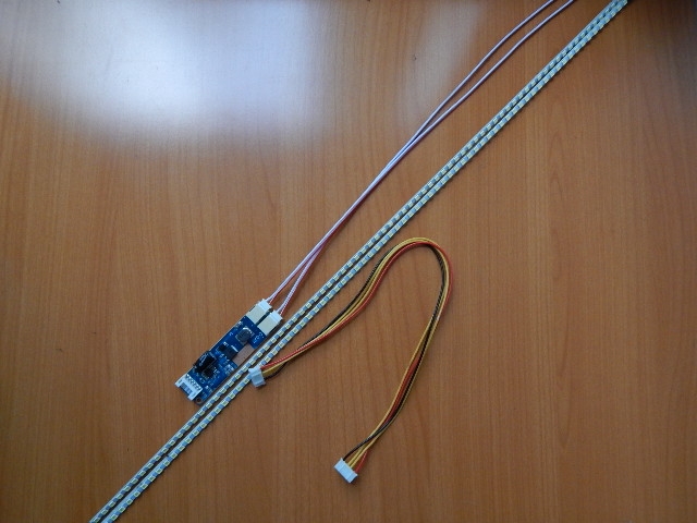 Комплект подсветки 21-24" (2 светодиодных ленты 490mm + плата коммутации) с термоскотчем