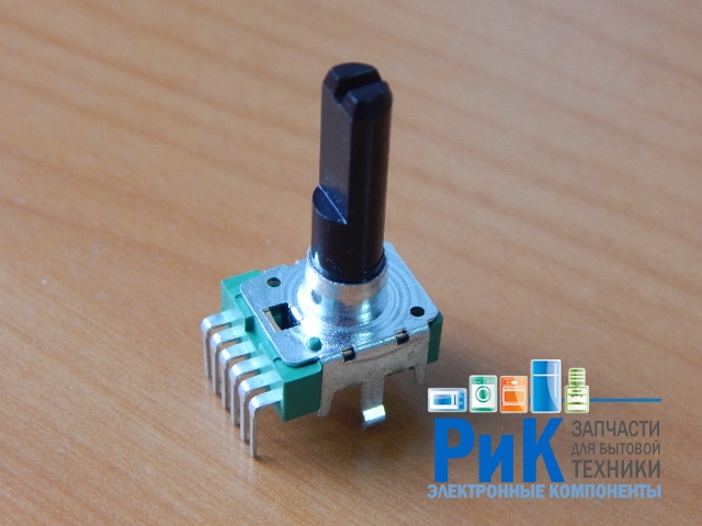 Резистор переменный 6-pin B50K 15x11mm L=20mm стерео лыска  RV112BCF-40-30A-B50K-0C