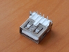 Разъем USB A 2.0 гнездо USBA-1J (крепление снизу, вертикальные контакты) 3066