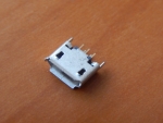 Разъем MicroUSB 5-pin гнездо (3+2 pin, крепление сзади, 2 крепежа)  2325