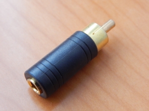 Переходник RCA шт. - 3.5mm гн. стерео пластик 2-221G