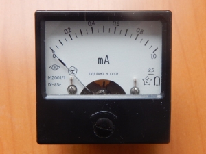 Амперметр 0-10mA (60x60mm) M2001/1