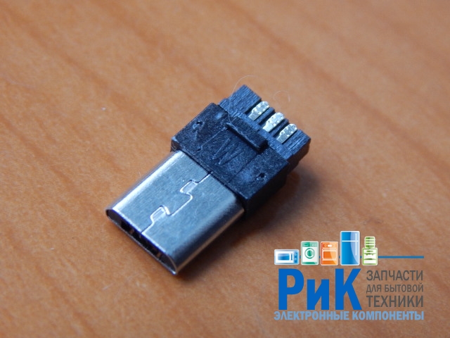 Разъем MicroUSB 5-pin штекер (3+2 pin на кабель)  3069