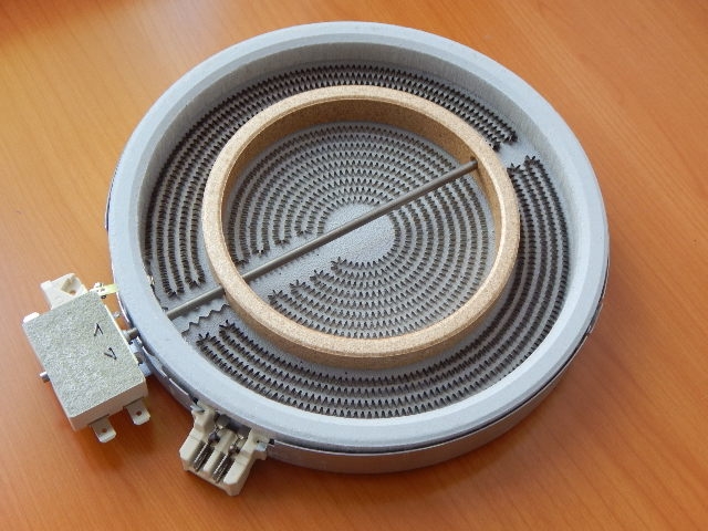 Конфорка стеклокерамическая 2-х зонная D=200/125mm 1700/700W hi-light (488000525921)