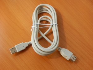 Шнур USB A шт. - USB A гн. 1.8m белый (удлинитель) 18-1114