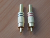 Разъем RCA шт. металл GOLD на кабель, винт (2шт.)  1-210G