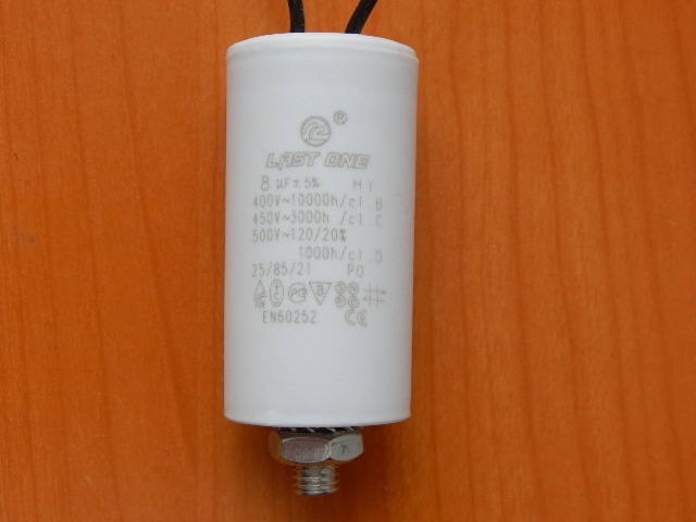 CBB60L 8.0mkF 450v (гибкие выводы + болт)