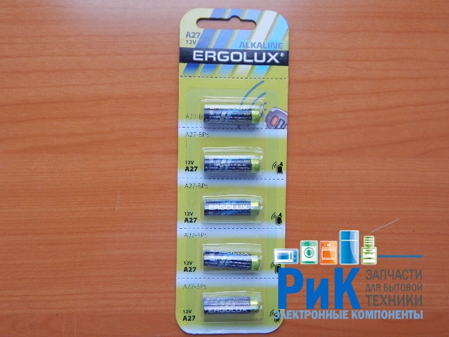 Батарейка Ergolux A27 (27A, MN27) Alkaline 12v