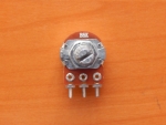 Резистор переменный 3-pin   B5K d=16mm L=20mm моно с рифлением  (№1)