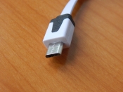 Шнур USB A шт. - MicroUSB шт. 1.0m белый плоский  18-4274
