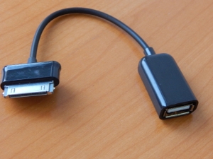 Шнур OTG USB A гн. - Samsung galaxy шт. 0.15m черный 18-1183