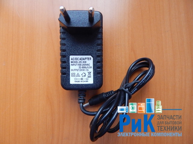 Адаптер питания 220/ 5.0V 3.0A 15W (3.5x1.4mm)  ZC-530