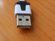 Шнур USB A шт. - MicroUSB шт. 1.0m белый плоский  18-4274