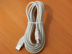 Шнур USB A шт. - USB A гн. 3m белый (удлинитель) 18-1116