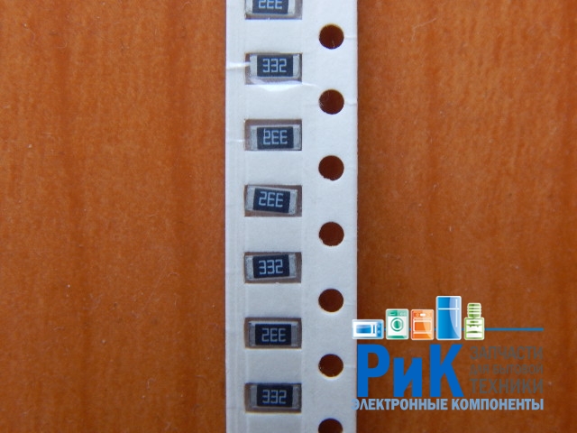 Резистор SMD     3.3kom  0.25w  1206 (3K3) 5%  (332) (3301)