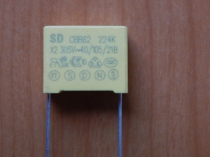 CAP  0.22mkF  305V 10% (224) (MKP-X2)  (CBB62)