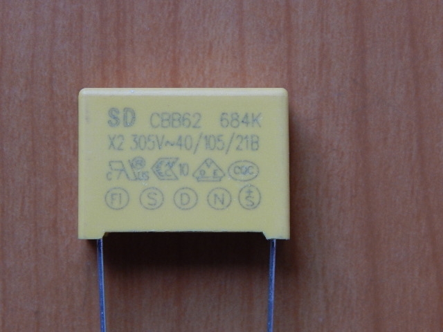 CAP 0.68mkF 305V (684) (MKP-X2) (CBB62)