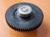 Шестерня мясорубки Хозяюшка черная D=72mm + 2 подшипника  (SHz072), фото 2