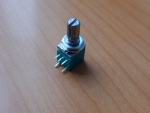 Резистор переменный 5-pin (3+2) B50K с выкл. 11x9.5mm L=15mm моно с рифлением  (№10)
