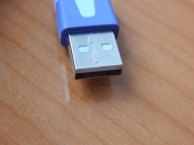 Шнур USB A шт. - MicroUSB шт. 1.0m синий плоский  18-4275