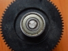 Шестерня мясорубки Хозяюшка черная D=72mm + 2 подшипника  (SHz072), фото 3