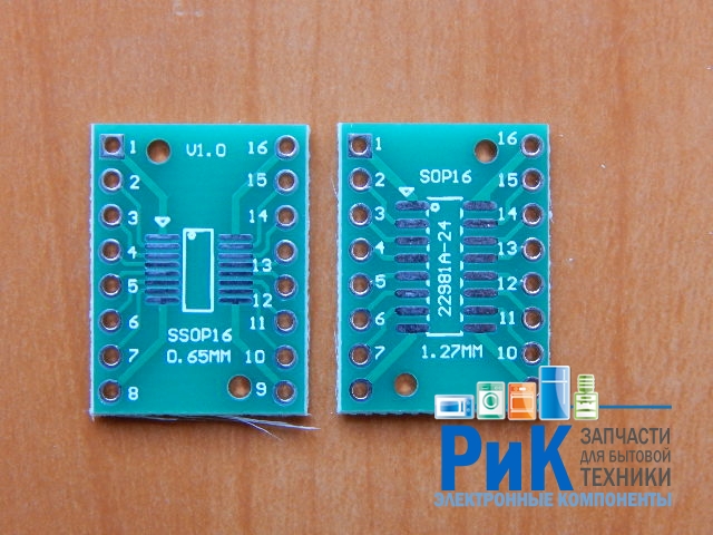 Панель-переходник SOIC16-SSOP16 (плата)