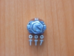Резистор переменный 3-pin   B1K d=16mm L=20mm моно с рифлением  (№1)