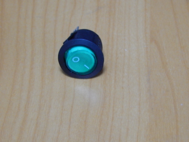 Переключатель KCD1-106-101 OFF-ON зеленый 250V 6A