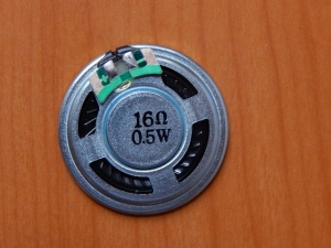 Динамик d=36mm, h=5mm, 16 Ohm, 0.5W (№122)