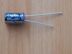 100mkF  25v 105C CapXon LZ (компьютерный)