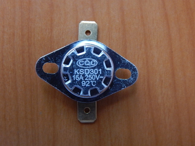 Термостат KSD301 92C 15A (нормально замкнутый)