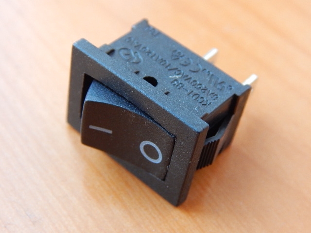 Переключатель KCD1-B3B-102O11B OFF-ON черный 250V 6A