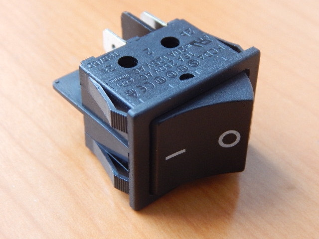 Переключатель KCD4-JK/N/4P OFF-ON черный 250V 16A
