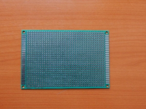 Макетная плата односторонняя 80x120x1.6mm, шаг 2.54mm