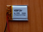 Аккумулятор 3.7V  150mAh 25x20x4.0mm Li-Pol с контроллером заряда