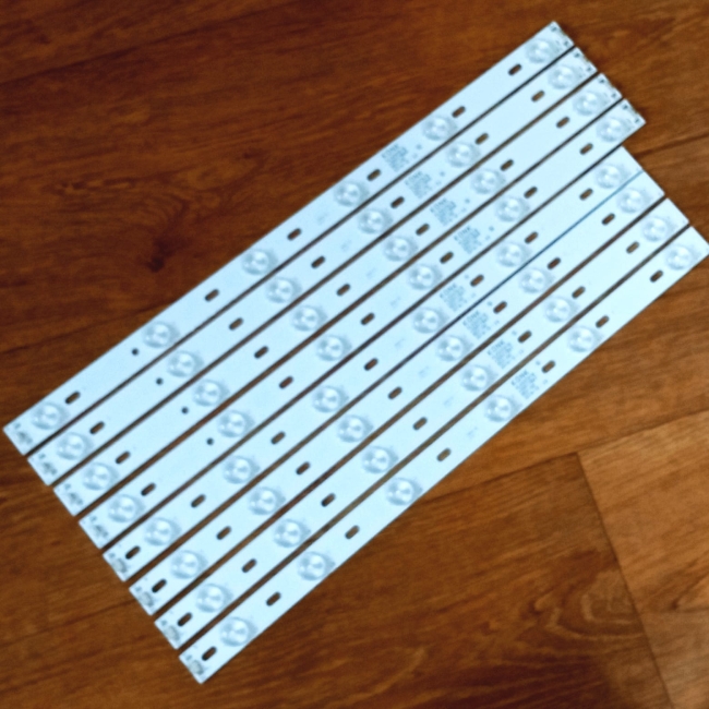 Подсветка LED TV DNS, Supra, Konka 8 планок (4 по 414mm + 4 по 435mm) 6линз (6V)  KL42GT618 42"